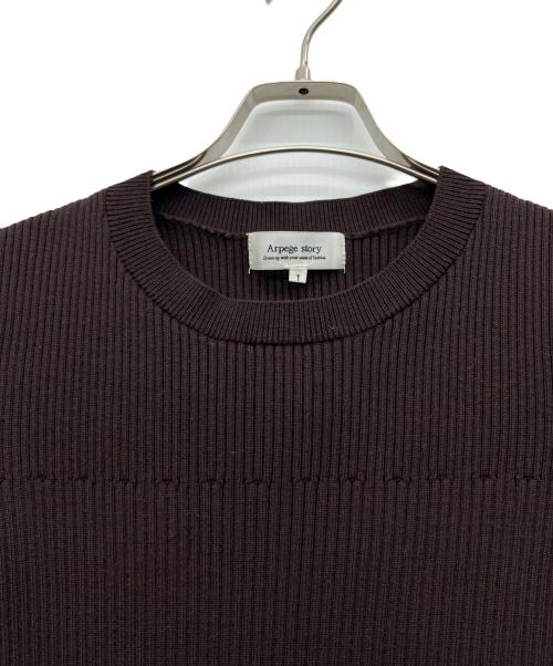 ARPEGE STORY（アルページュストーリー）ARPEGE STORY (アルページュストーリー) タフタドッキングワンピース ブラウン サイズ:1の古着・服飾アイテム