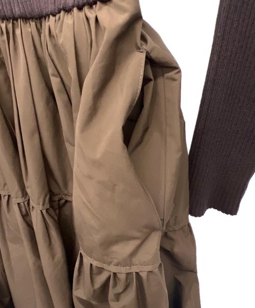 ARPEGE STORY（アルページュストーリー）ARPEGE STORY (アルページュストーリー) タフタドッキングワンピース ブラウン サイズ:1の古着・服飾アイテム