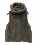 ARPEGE STORYアルページュストーリー）の古着「ファージップベスト」｜ブラウン