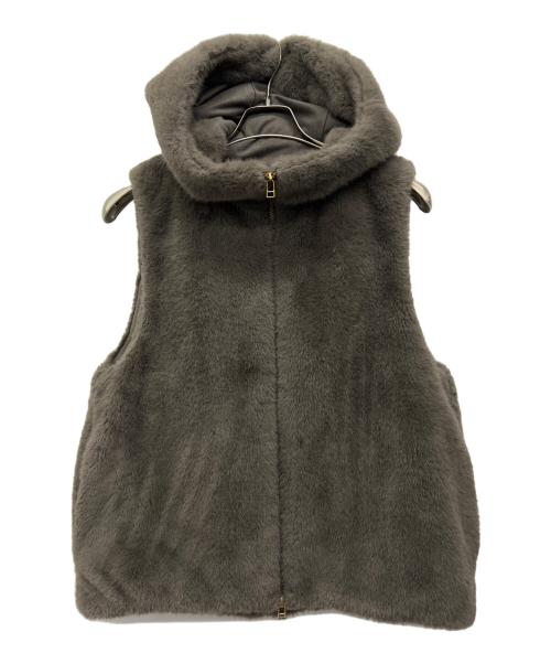 ARPEGE STORY（アルページュストーリー）ARPEGE STORY (アルページュストーリー) ファージップベスト ブラウン サイズ:2の古着・服飾アイテム