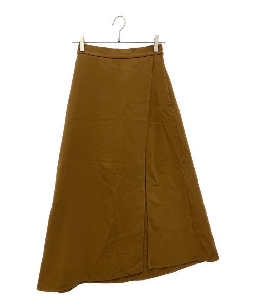 anuans（アニュアンス）anuans (アニュアンス) アシンメトリーレイヤードスカート ブラウン サイズ:Mの古着・服飾アイテム