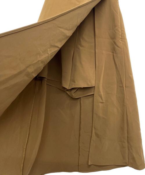 anuans（アニュアンス）anuans (アニュアンス) アシンメトリーレイヤードスカート ブラウン サイズ:Mの古着・服飾アイテム