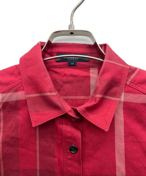 BURBERRY LONDON（バーバリーロンドン）BURBERRY LONDON (バーバリーロンドン) 長袖シャツ レッド サイズ:40の古着・服飾アイテム