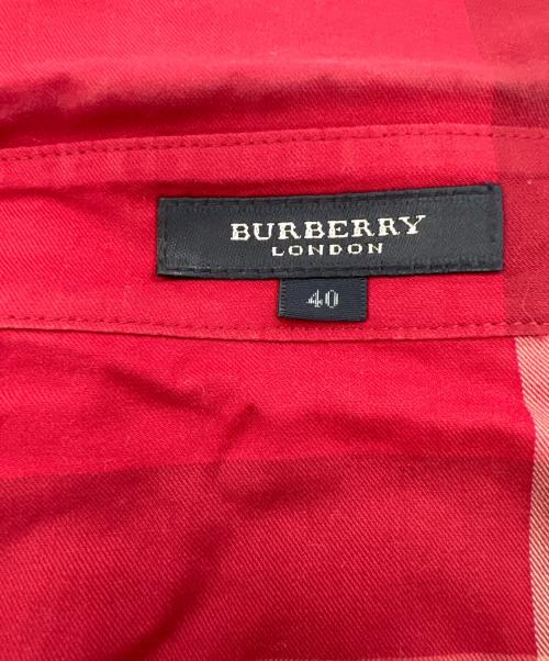 BURBERRY LONDON（バーバリーロンドン）BURBERRY LONDON (バーバリーロンドン) 長袖シャツ レッド サイズ:40の古着・服飾アイテム