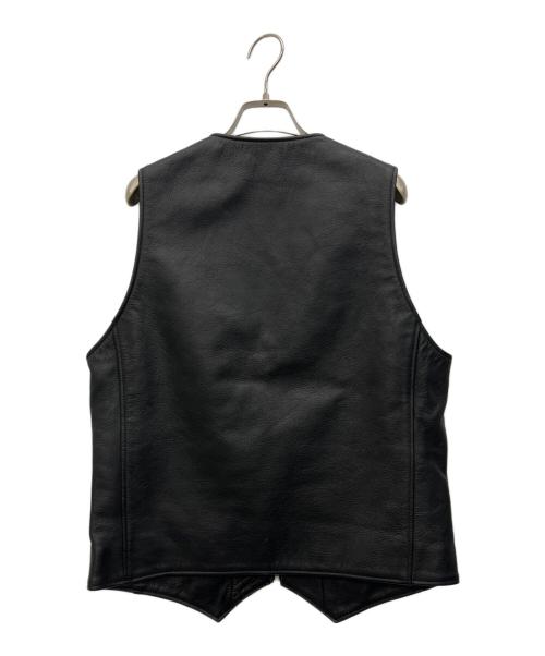 HARLEY-DAVIDSON（ハーレーダビッドソン）HARLEY-DAVIDSON (ハーレーダビッドソン) カウレザーベスト ブラック サイズ:LLの古着・服飾アイテム