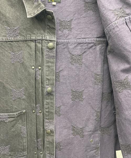 Needles（ニードルズ）Needles (ニードルズ) デニムジャケット ブラック×パープル サイズ:Mの古着・服飾アイテム