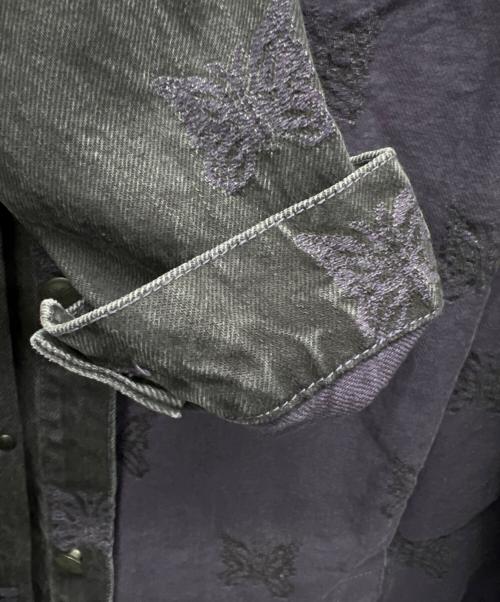 Needles（ニードルズ）Needles (ニードルズ) デニムジャケット ブラック×パープル サイズ:Mの古着・服飾アイテム
