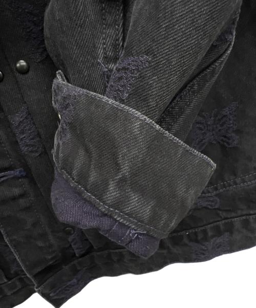 Needles（ニードルズ）Needles (ニードルズ) デニムジャケット ブラック×パープル サイズ:Mの古着・服飾アイテム