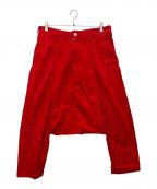 COMME des GARCONSコムデギャルソン）の古着「サルエルパンツ」｜レッド