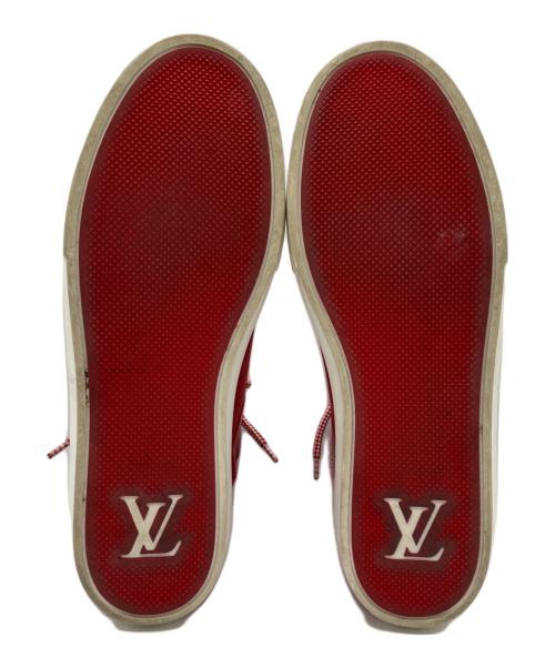 LOUIS VUITTON（ルイ ヴィトン）LOUIS VUITTON (ルイ ヴィトン) ハイカットスニーカー レッド サイズ:81/2の古着・服飾アイテム