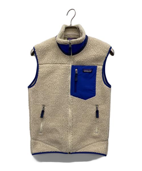 Patagonia（パタゴニア）Patagonia (パタゴニア) フリースベスト アイボリー×ブルー サイズ:XSの古着・服飾アイテム