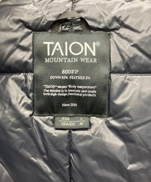 TAION（タイオン）TAION (タイオン) ダウンコート ブラック×レッド サイズ:Lの古着・服飾アイテム