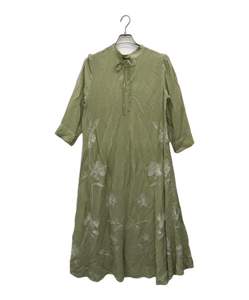 Ameri（アメリ）Ameri (アメリ) 長袖ワンピース グリーン サイズ:Mの古着・服飾アイテム