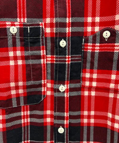 Engineered Garments（エンジニアド ガーメンツ）Engineered Garments (エンジニアド ガーメンツ) 長袖シャツ レッド×ブラック サイズ:Sの古着・服飾アイテム
