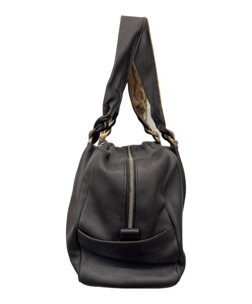 CELINE（セリーヌ）CELINE (セリーヌ) レザーハンドバッグ ブラウンの古着・服飾アイテム