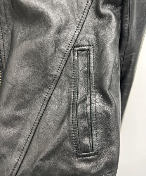 DOMENICO+SAVIO（ドメニコアンドサビオ）DOMENICO+SAVIO (ドメニコアンドサビオ) レザージャケット ブラック サイズ:44の古着・服飾アイテム