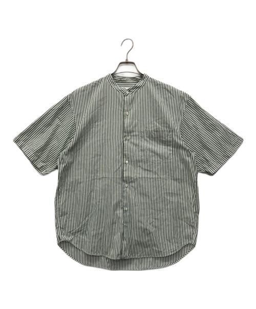 Gymphlex（ジムフレックス）Gymphlex (ジムフレックス) 半袖バンドカラーシャツ ホワイト サイズ:Mの古着・服飾アイテム