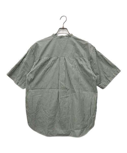 Gymphlex（ジムフレックス）Gymphlex (ジムフレックス) 半袖バンドカラーシャツ ホワイト サイズ:Mの古着・服飾アイテム
