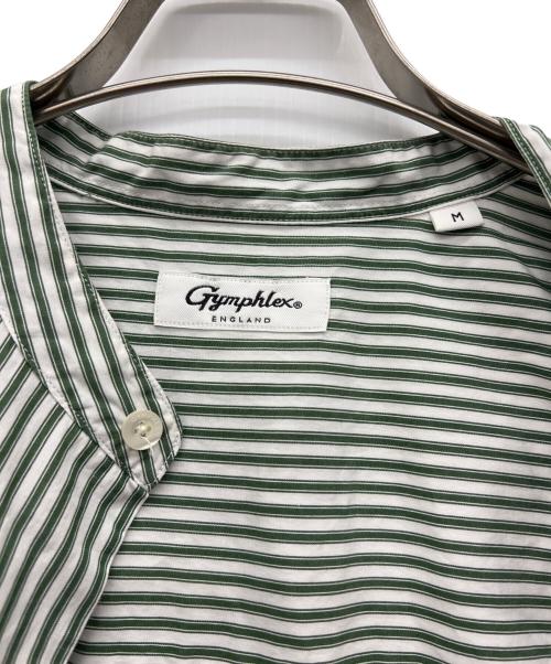 Gymphlex（ジムフレックス）Gymphlex (ジムフレックス) 半袖バンドカラーシャツ ホワイト サイズ:Mの古着・服飾アイテム