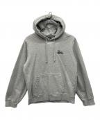 stussyステューシー）の古着「プルオーバーパーカー」｜グレー