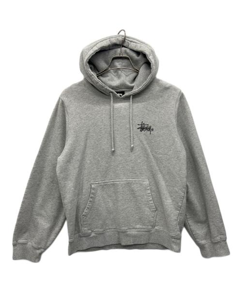 stussy（ステューシー）stussy (ステューシー) プルオーバーパーカー グレー サイズ:Lの古着・服飾アイテム