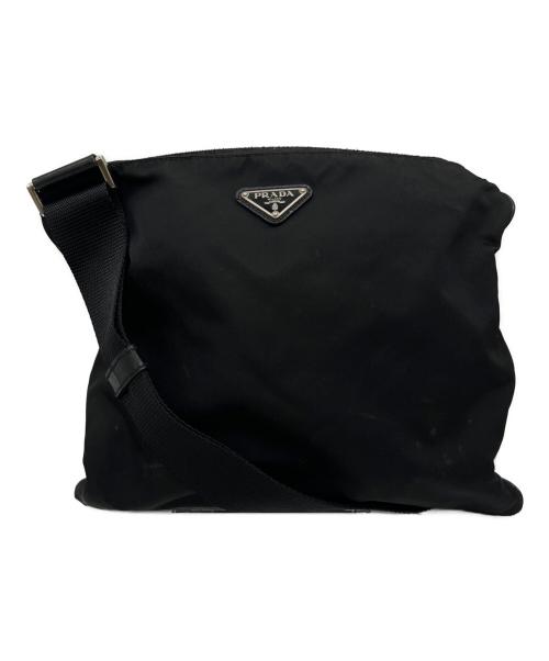 PRADA（プラダ）PRADA (プラダ) ナイロンショルダーバッグ ブラックの古着・服飾アイテム