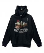 PLEASURESプレジャーズ）の古着「プルオーバーパーカー」｜ブラック