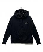 stussyステューシー）の古着「プルオーバーパーカー」｜ブラック
