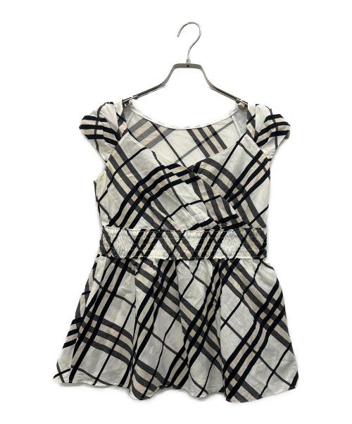 BURBERRY BLUE LABEL（バーバリー ブルー レーベル）BURBERRY BLUE LABEL (バーバリー ブルー レーベル) ノースリーブブラウス ホワイト サイズ:38の古着・服飾アイテム