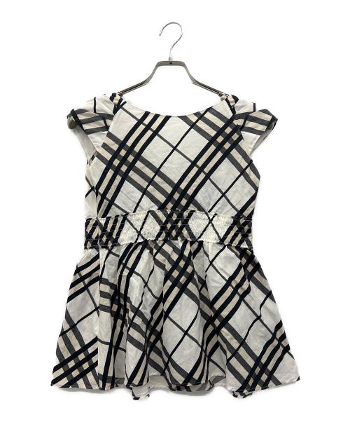 BURBERRY BLUE LABEL（バーバリー ブルー レーベル）BURBERRY BLUE LABEL (バーバリー ブルー レーベル) ノースリーブブラウス ホワイト サイズ:38の古着・服飾アイテム
