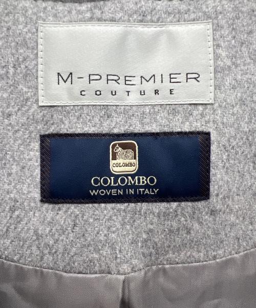 M-PREMIER COUTURE（エムプルミエクチュール）M-PREMIER COUTURE (エムプルミエクチュール) COLOMBO (コロンボ) ノーカラーコート グレー サイズ:38の古着・服飾アイテム