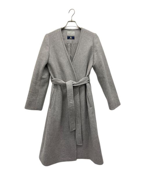 M-PREMIER COUTURE（エムプルミエクチュール）M-PREMIER COUTURE (エムプルミエクチュール) COLOMBO (コロンボ) ノーカラーコート グレー サイズ:38の古着・服飾アイテム