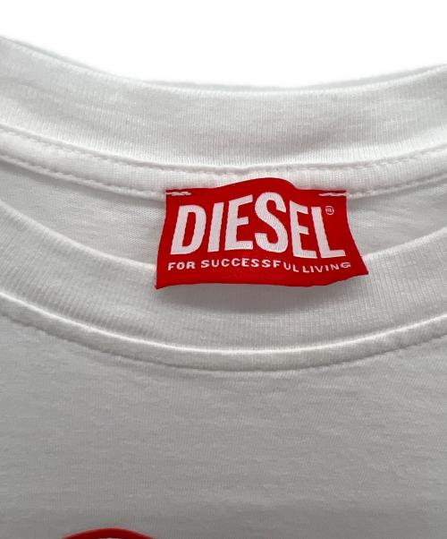 DIESEL（ディーゼル）DIESEL (ディーゼル) 半袖カットソー ホワイト サイズ:Sの古着・服飾アイテム
