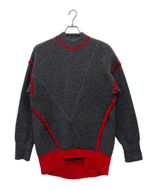 UN3D.（アンスリード）UN3D. (アンスリード) 厚手ニット グレー サイズ:38の古着・服飾アイテム