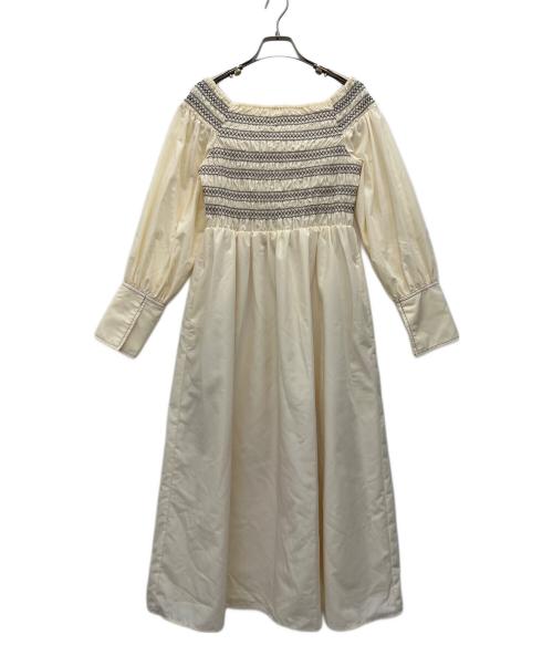 EMMEL REFINES（エメル リファインズ）EMMEL REFINES (エメル リファインズ) 長袖ワンピース アイボリー サイズ:Sの古着・服飾アイテム