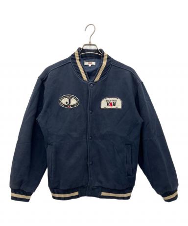 VAN jacket　スタジャン　ネイビー　サイズＬ 中古・古着通販】VAN (ヴァン) スタジャン ネイビー サイズ:L