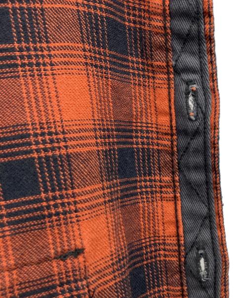 HARLEY-DAVIDSON（ハーレーダビッドソン）HARLEY-DAVIDSON (ハーレーダビッドソン) 長袖シャツ オレンジ×ブラック サイズ:2XLの古着・服飾アイテム