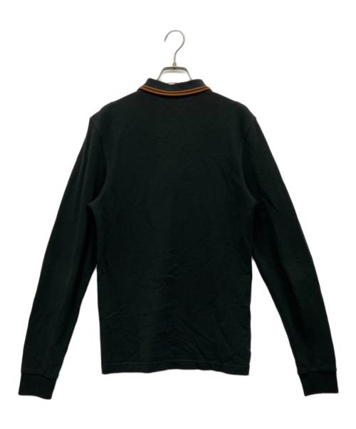 FRED PERRY（フレッドペリー）FRED PERRY (フレッドペリー) 長袖ポロシャツ グリーン×オレンジ サイズ:Sの古着・服飾アイテム