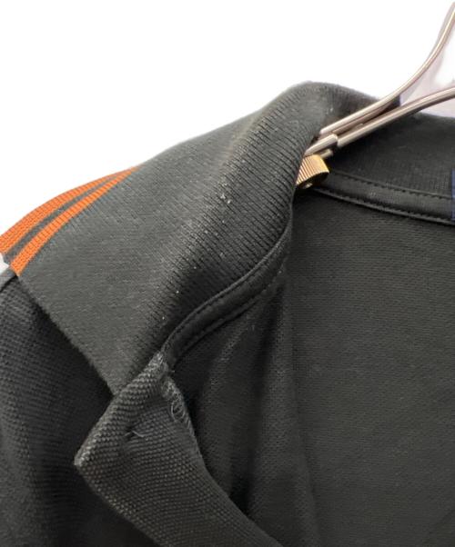 FRED PERRY（フレッドペリー）FRED PERRY (フレッドペリー) 長袖ポロシャツ グリーン×オレンジ サイズ:Sの古着・服飾アイテム