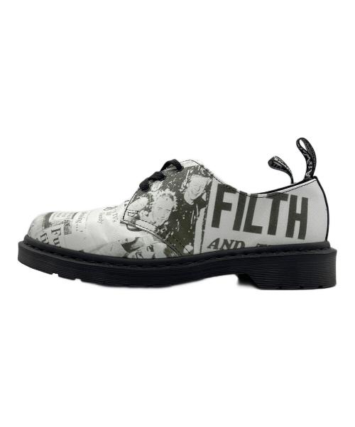 Dr.Martens（ドクターマーチン）Dr.Martens (ドクターマーチン) 3ホールシューズ SEX PISTOLS ホワイト×ブラック サイズ:UK9の古着・服飾アイテム