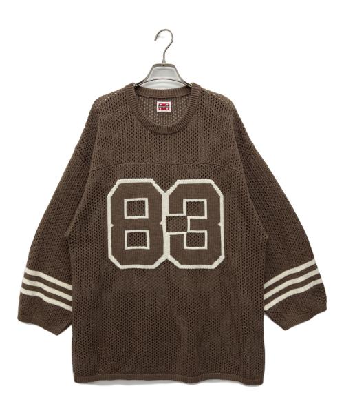 athletic wear MASON（athletic wear MASON）athletic wear MASON (athletic wear MASON) 薄手ニット ブラウン サイズ:Freeの古着・服飾アイテム