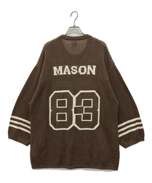 athletic wear MASON（athletic wear MASON）athletic wear MASON (athletic wear MASON) 薄手ニット ブラウン サイズ:Freeの古着・服飾アイテム