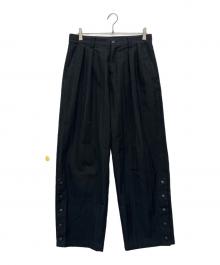 SHAREEF（シャリーフ）の古着「タックパンツ」｜ブラック