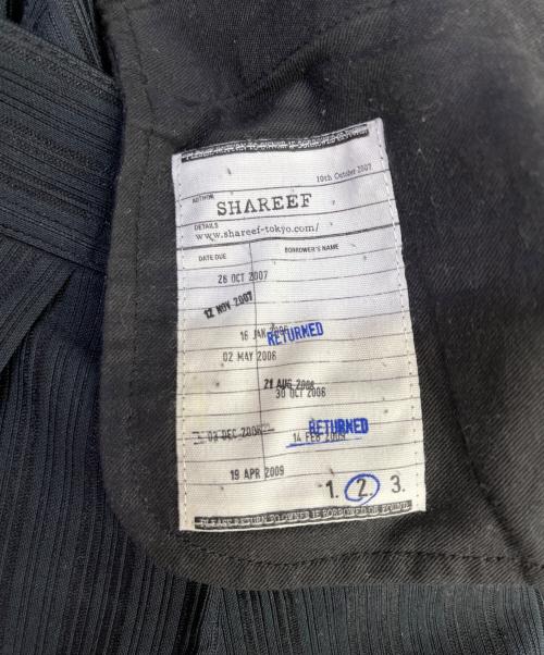 SHAREEF（シャリーフ）SHAREEF (シャリーフ) タックパンツ ブラック サイズ:2の古着・服飾アイテム