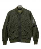 DIESELディーゼル）の古着「ナイロンフライトジャケット」｜オリーブ