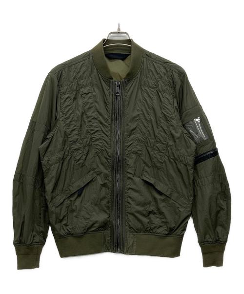 DIESEL（ディーゼル）DIESEL (ディーゼル) ナイロンフライトジャケット オリーブ サイズ:Sの古着・服飾アイテム