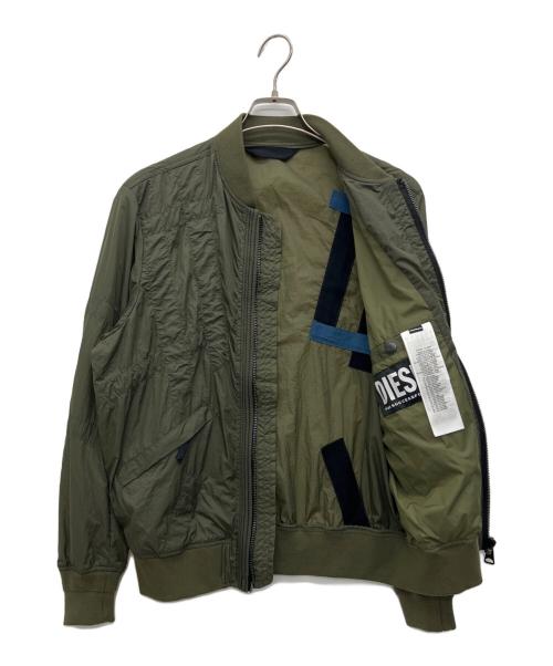 DIESEL（ディーゼル）DIESEL (ディーゼル) ナイロンフライトジャケット オリーブ サイズ:Sの古着・服飾アイテム