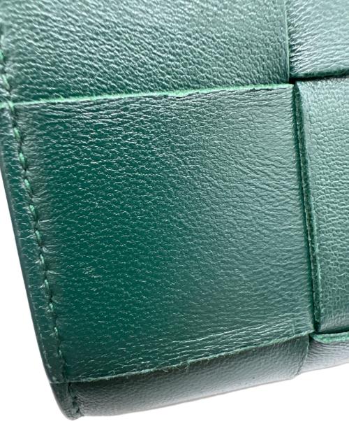 BOTTEGA VENETA（ボッテガベネタ）BOTTEGA VENETA (ボッテガベネタ) カセット スモール 二つ折りウォレット グリーンの古着・服飾アイテム
