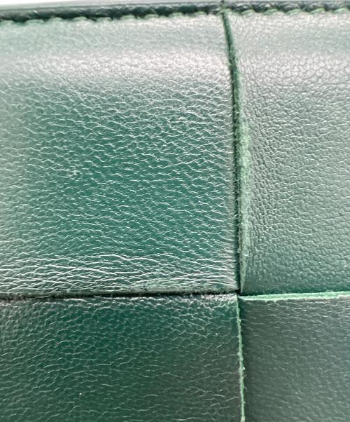 BOTTEGA VENETA（ボッテガベネタ）BOTTEGA VENETA (ボッテガベネタ) カセット スモール 二つ折りウォレット グリーンの古着・服飾アイテム