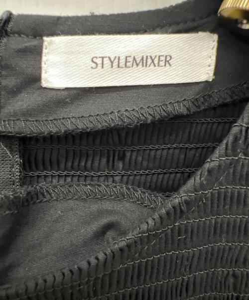 STYLE MIXER（スタイルミキサー）STYLE MIXER (スタイルミキサー) シャーリング ギャザー ワンピース ブラック サイズ:Mの古着・服飾アイテム